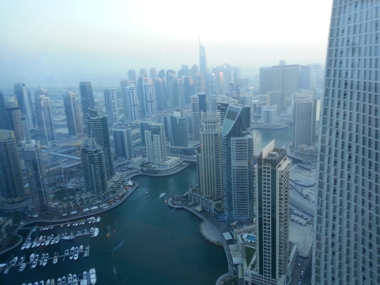 A teraz widok z 52ego piętra - Dubai Marina Marriott Hotel