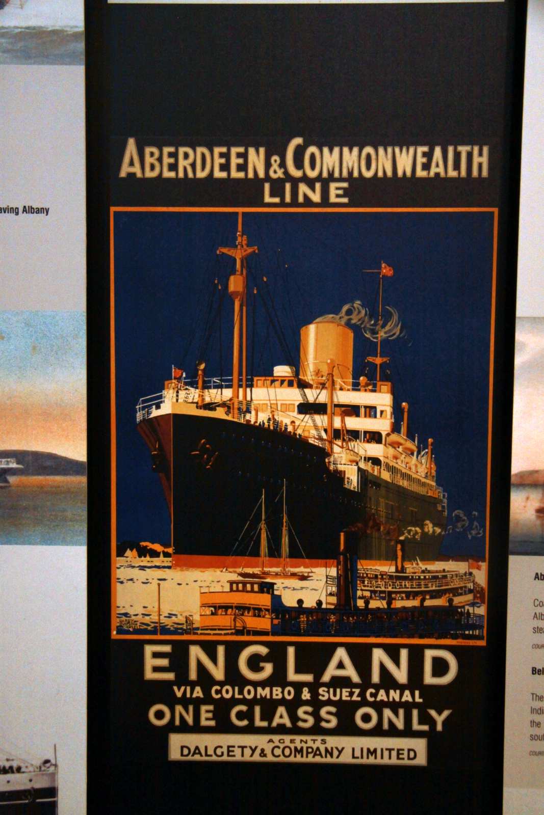 Reklama Orient Line, czyli trasy okrętów pływających z Australii przez Cejlon do Europy (i w drugą stronę)