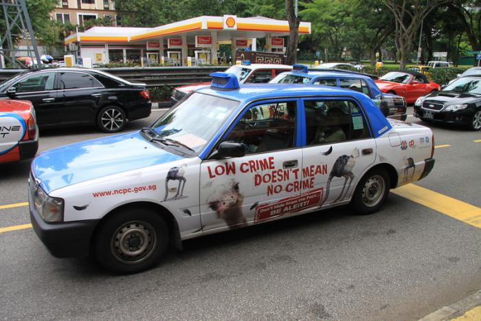 Kampania policji w Singapurze - Low crime does not mean no crime